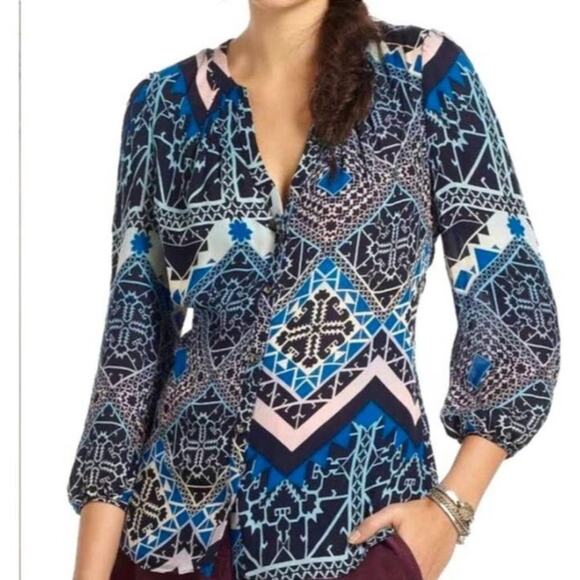 Leifsdottir Anthro silk patterned blouse - Picture 1 of 9